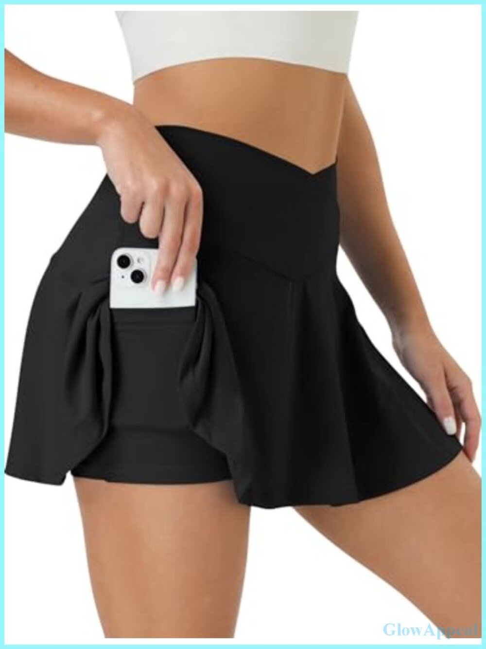 High Waisted Tennis Skort with Pockets Athletic Pleated Golf Skirt